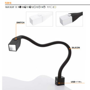 Светильник Flexi Q, черный, 501*26, 12V, 1,5 W, 30 lm, IP20, Furnika