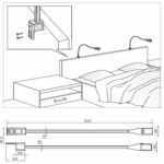 Светильник Flexi Q, черный, 501*26, 12V, 1,5 W, 30 lm, IP20, Furnika