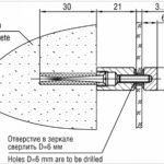 Держатель 5.16 D=12 мм, L=20 мм, S=3-8 мм, серебристый муар, Lincos