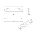 Ручка-скоба Ellipse 11.3601.36 матовый хром, 128, Metakor