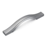Ручка-скоба 0398COVE, 96 мм, алюминий/прозрачный, Poliplast