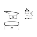 Ручка UU0608/32 Cameleon лайм/матовый хром Gamet