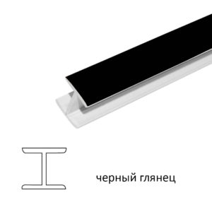 Угловое соединение 180° (черный глянец), 1м.