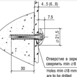 Держатель 5.01.04 D=22 мм, S=6-8 мм, матовый никель, Lincos
