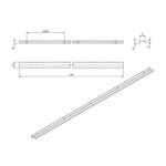 Ручка-профиль Zephir C4.501100.91 анодированный матовый черный, 4х250/1100, Metakor