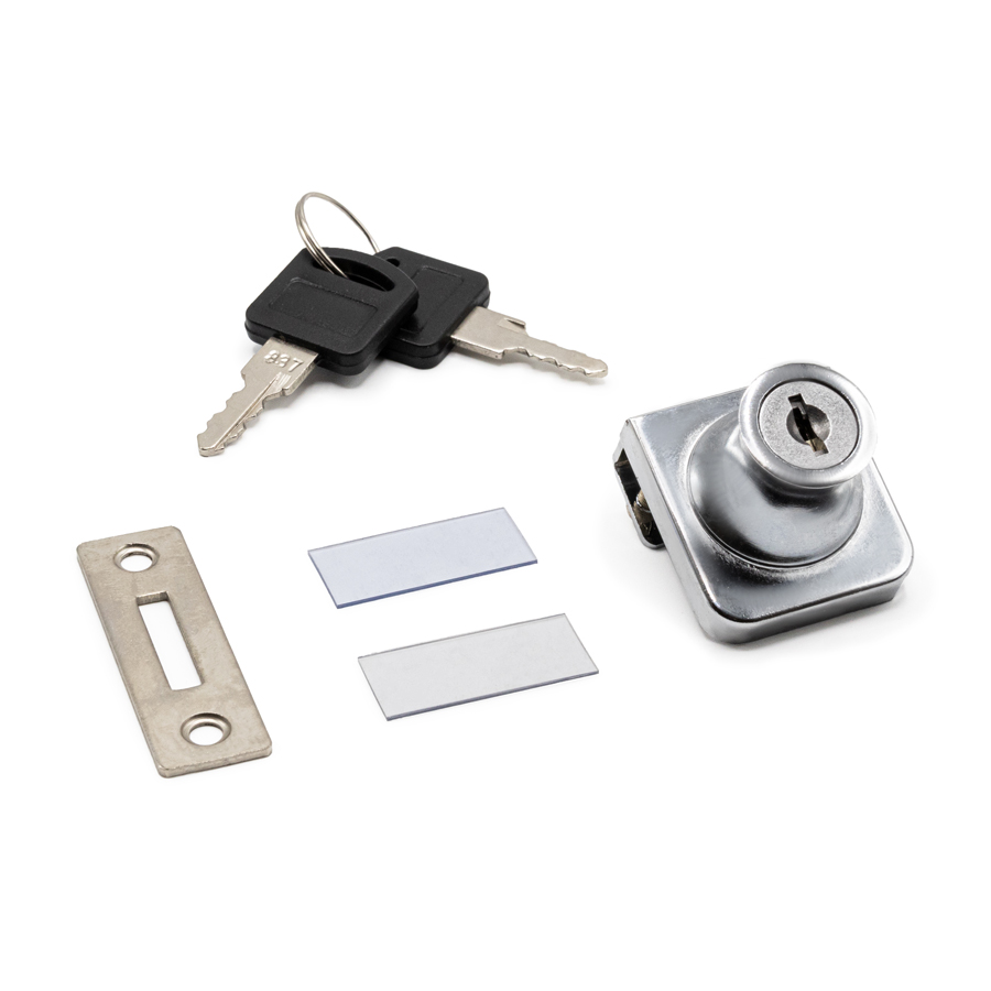 Замок LOCK.407.CR, хром 1стекло накладной