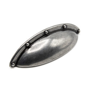 Ручка ракушка Shell, глянцевое олово, 64 / 92, Metakor