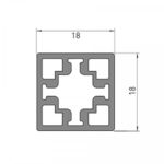 Профиль Cadro базовый 18*18мм, 3м, арт. 82792.017, черный матовый, Confurn