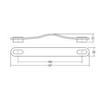 Ручка OBLONG, 0507160P9901, хром/черная кожа, 22x197 мм, Viefe