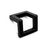 Ручка-кнопка Frame 11.4157.12, черный матовый лак, 32/40, Metakor