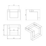 Ручка-кнопка Frame 11.4157.12, черный матовый лак, 32/40, Metakor