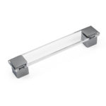 Ручка-скоба 0094TRASV06, 128 мм, алюминий/прозрачный, Poliplast