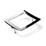 Ручка-кнопка Vintage Frame 11.3730.38 хром 64, 74х74 мм, Metakor