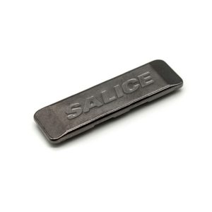 Накладка на плечо петли с логотипом Salice, титаниум (тиснение)