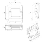 Ручка 0317V9006, 64 мм, алюминий, Poliplast