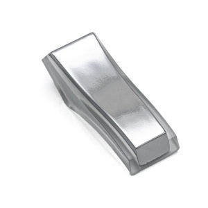 Ручка-кнопка 0014COCL, 50*18 мм, хром / прозрачный, Poliplast