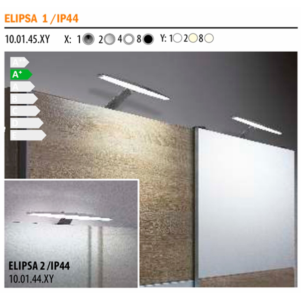 Светильник ELIPSA1, металлик, натуральное свечение, 320*173*64, 12V, 3 W, 170 lm, IP44, Furnika