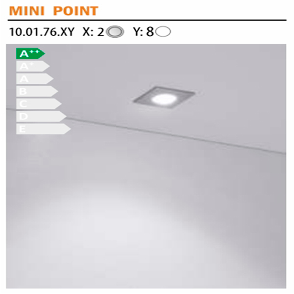 Светильник MINI Point, металлик, натуральное свечение, 18*18, 12V, 0,4 W, 23 lm, IP20, Furnika