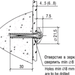 Держатель 5.01.04 D=22 мм, матированный никель, Lincos