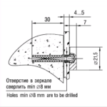 Держатель 5.12.04 М D=22 мм, S=4-5 мм, матированный никель, Lincos