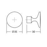 Ручка-кнопка FLOID, 0495035Z28, матовое золото, 35x30 мм, Viefe
