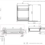 Корзина MAXIMA EVO Cargo Mini 150 мм, правая, боковое крепление, 2 полки, направляющие полного выдвижения с доводчиком, хром/белый, Rejs