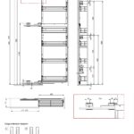 Пенал MAXIMA EVO Cargo Maxi 200 мм, правый, боковое крепление, H1700 мм, 5 полок, направляющие полного выдвижения с доводчиком, хром/белый, Rejs