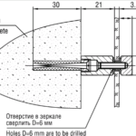 Держатель 5.16.04 D=12 мм, L=20 мм, S=3-8 мм, матированный никель, Lincos