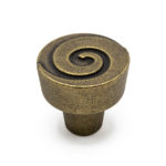 Ручка-кнопка Scroll 11.3823.69 матовая бронза, D26, Metakor