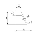 Ручка-скоба Like-It C6.100340.93, анодированный сатиновый никель, 320/340, Metakor