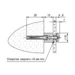 Держатель 5.20.04 D=16 мм, L =15 мм, S=4-6 мм, матированный никель, Lincos