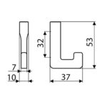 Крючок WP 37 L31, черный, Gamet