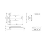 Петля декоративная WCR100.019.00H4 винтажный никель, Giusti