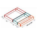 SLIM BOX Рамка 264 мм L-500 металл, лак графит, Rejs