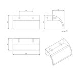 Ручка UA 01A0/32 алюминий, Gamet