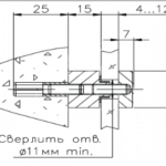 Держатель 5.33.01 L=15 мм, никель, Lincos