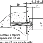 Держатель 5.12 01 D=16 мм, S=6-8 мм, никель, Lincos