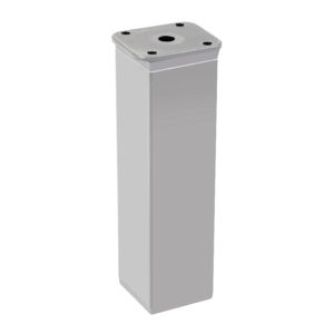 Опора квадратная 40x40 H = 100, с регулировкой, лак белый, Rejs