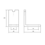 Ножка мебельная регулируемая FONDA, 6005100L30, черный, 100 мм, Viefe