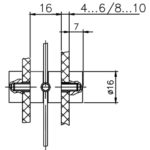 Держатель ТС 4.02.04, матированный никель, Lincos