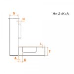 Петля Series 200 Key-hole/Snap-on 110 градусов вкладная, Salice