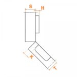 Петля Series 200 Key-hole/Snap-on 45 градусов, Salice
