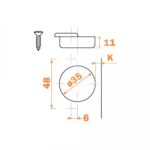 Петля Series 200 Key-hole/Snap-on карусельная, Salice