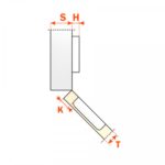 Петля Silentia + Series 100 Key-hole/Snap-on 45 градусов, с доводчиком, Salice