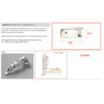 Петля Silentia + Series 200 Key-hole/Snap-on 155 градусов трансформер, с доводчиком, Salice