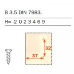 Подкладка Key-hole для петли Series 200 / Silentia + Н-3 под саморез, Salice