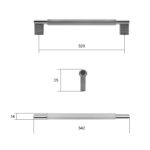 Ручка ARPA, 0583320L30, черный, 320 мм, Viefe