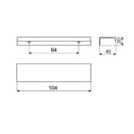 Ручка UA6807/64 крацованный никель, Gamet