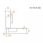Петля Series 200 Key-hole/Snap-on 110 градусов накладная, Salice