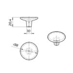 Ручка-кнопка DISC, 0530038ZM2, матовый черный, D38 мм, Viefe
